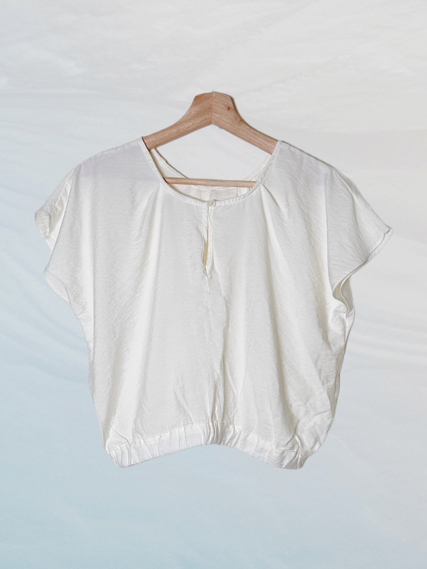 Rose Silky Half Blouse