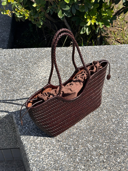 (handmade) Leather Weaving Tote Bag - 2cols