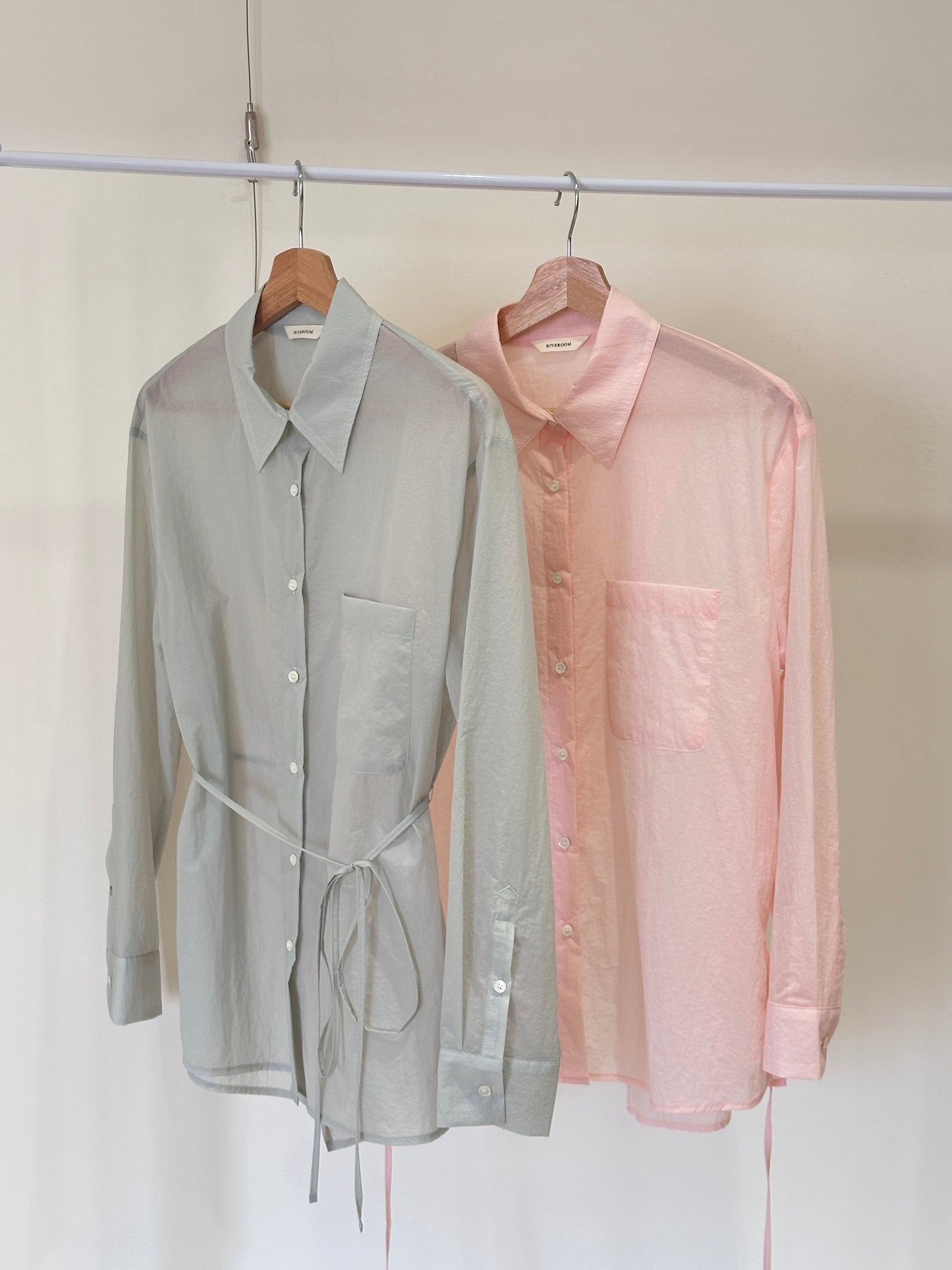 Berlin Slit Shirts - light pink