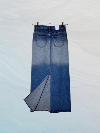 Brush Denim Long Skirt