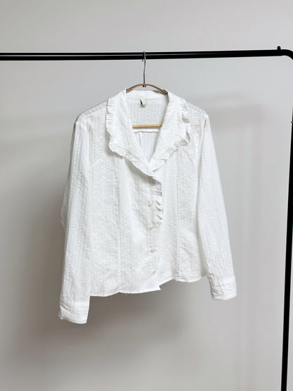 Ruffle Cotton Blouse