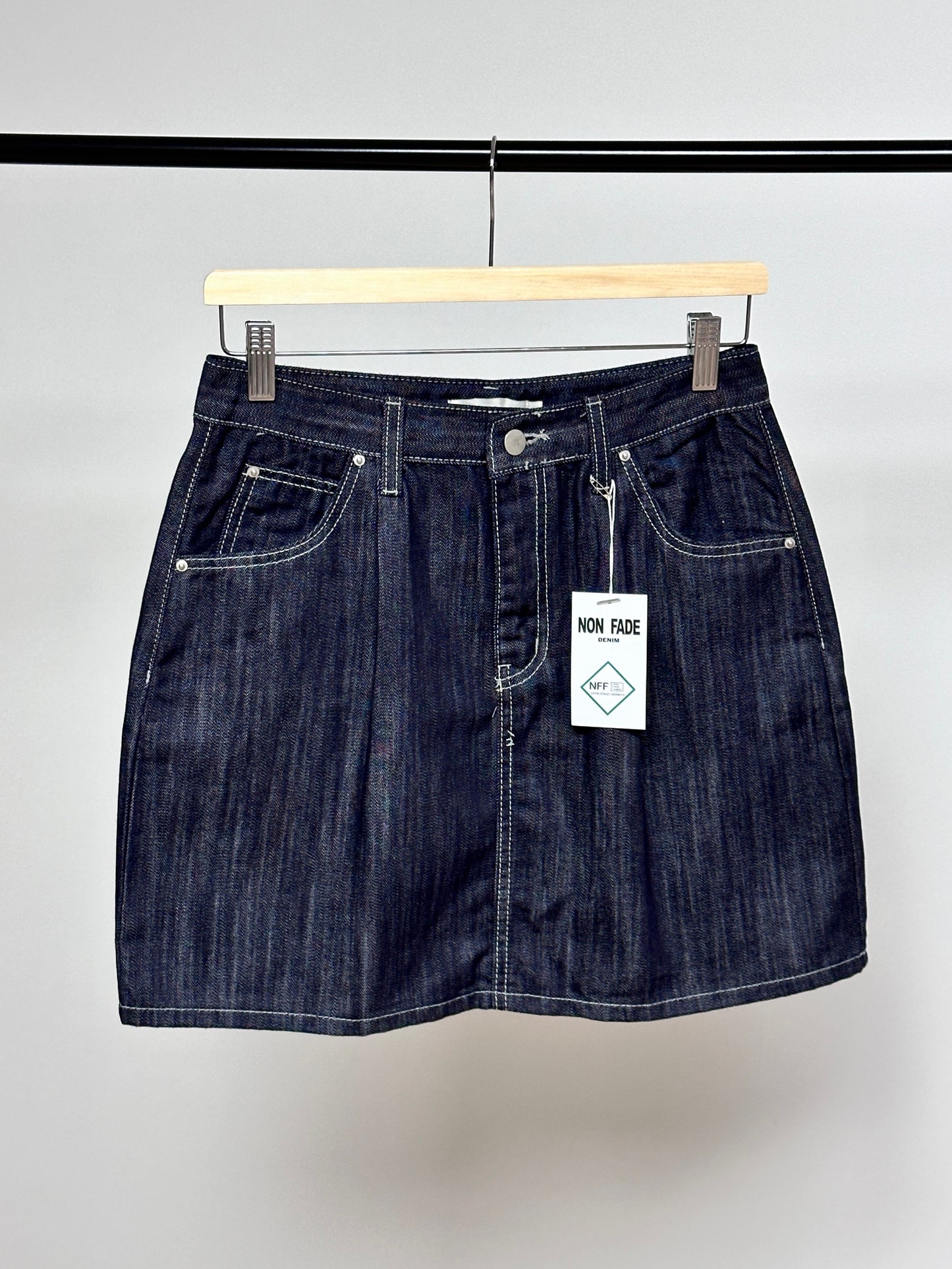 Nonfade Denim Stitch Skirt - S/M