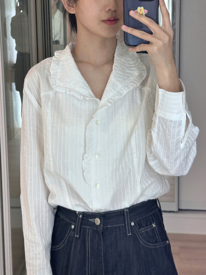 Ruffle Cotton Blouse