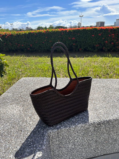 (handmade) Leather Weaving Tote Bag - 2cols