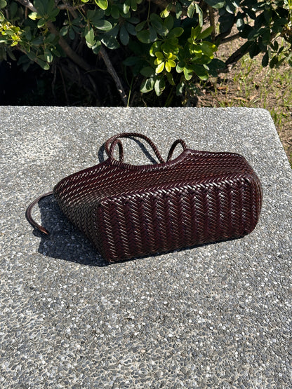 (handmade) Leather Weaving Tote Bag - 2cols