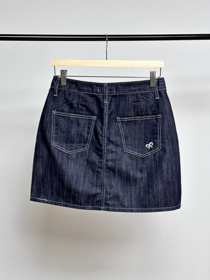 Nonfade Denim Stitch Skirt - S/M