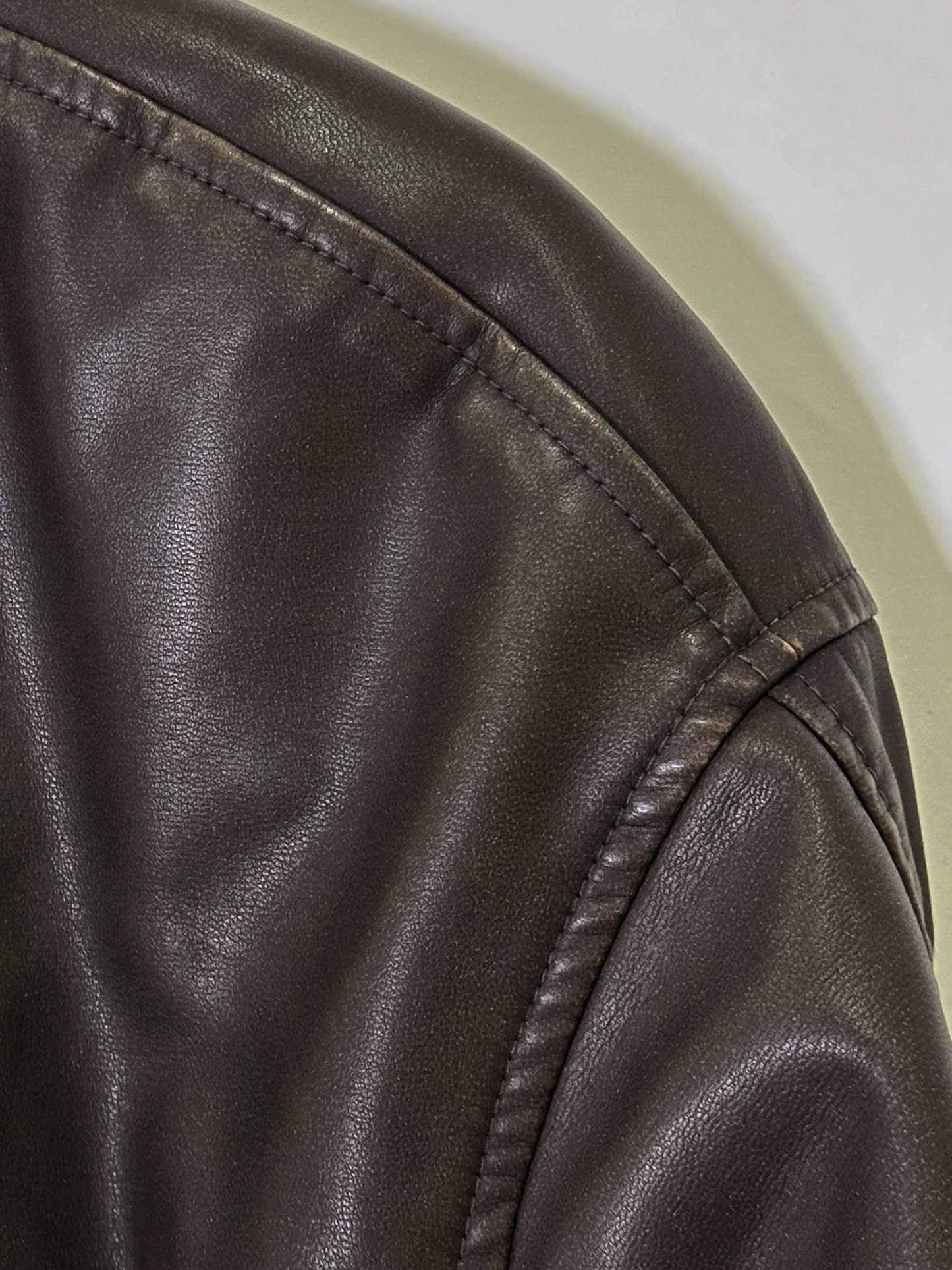 2-way Leather Single Jacket - Brown