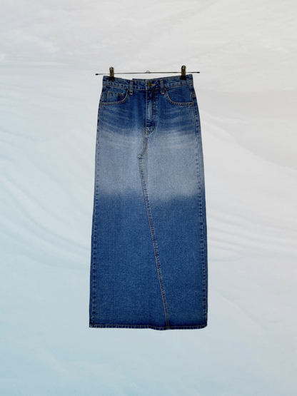 Brush Denim Long Skirt