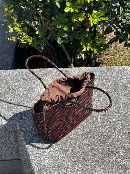 (handmade) Leather Weaving Tote Bag - 2cols