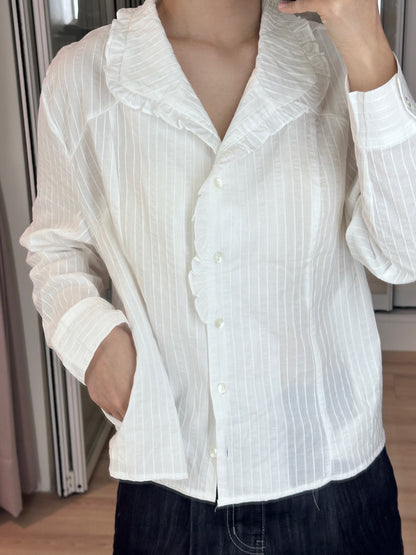 Ruffle Cotton Blouse