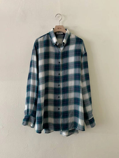 Check Loose Fit Shirt - 2cols