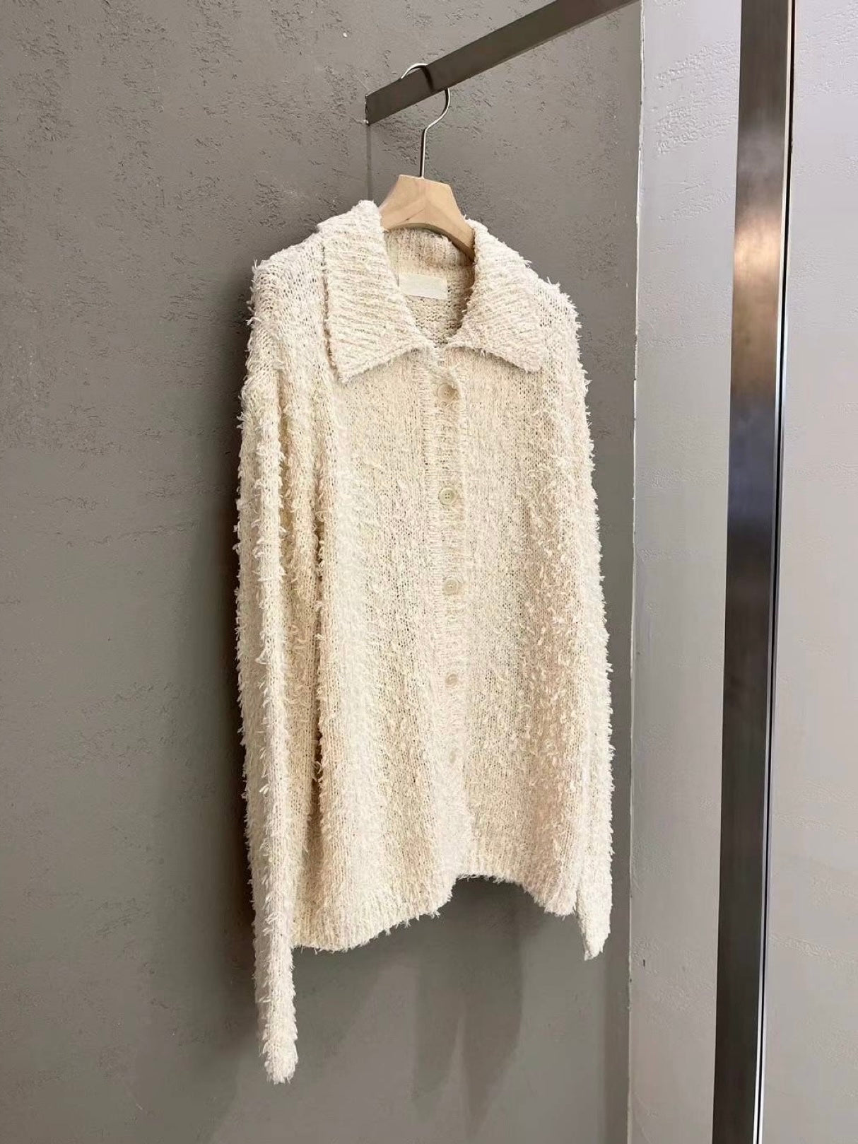 Sally Furry Cardigan - Cream