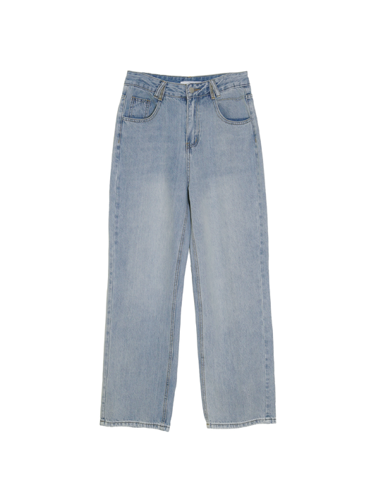 Clean Washing Denim Pants - Light Blue