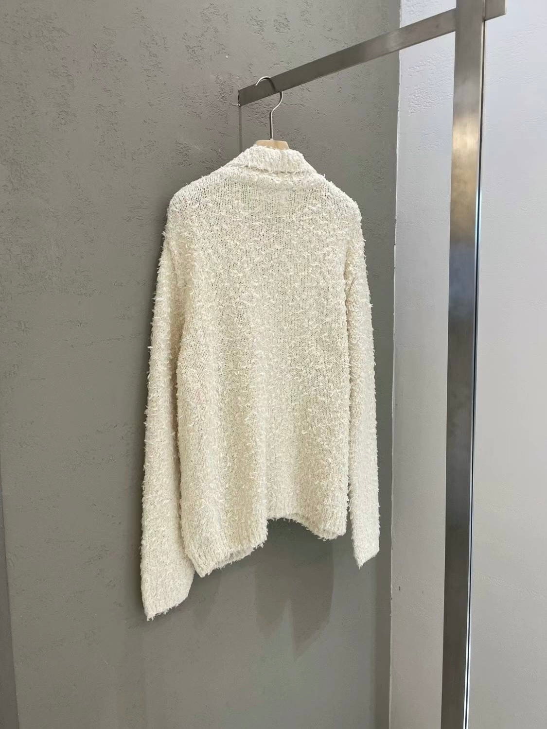 Sally Furry Cardigan - Cream