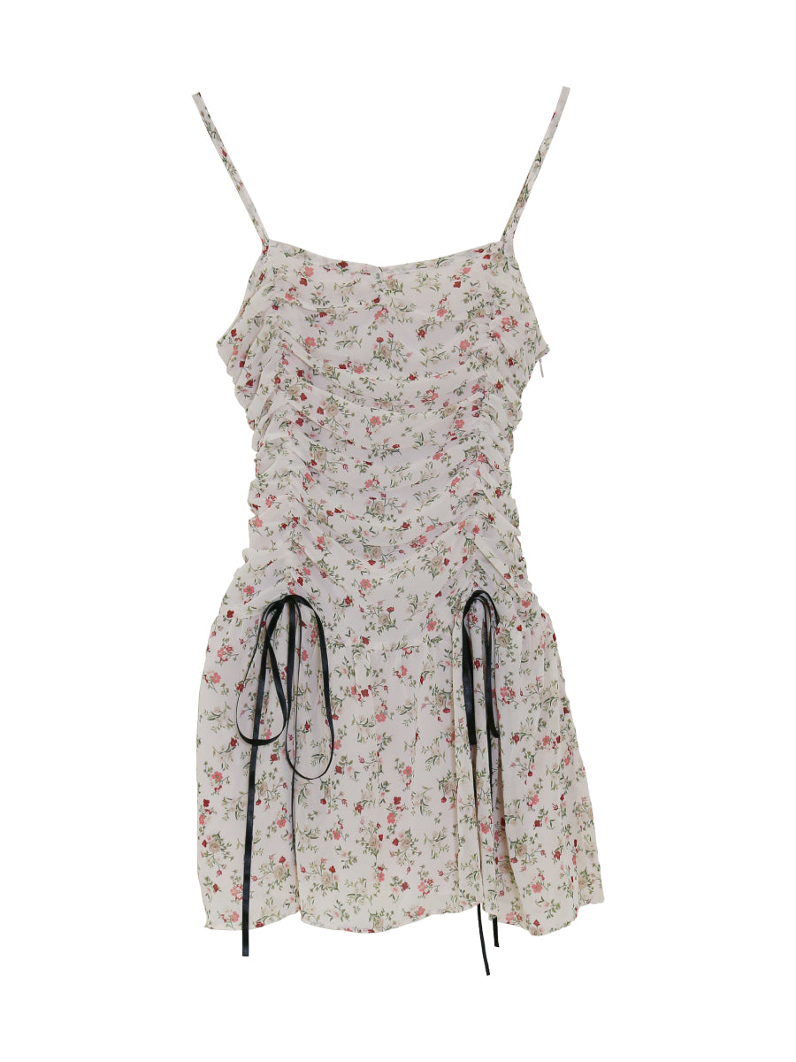 (black) Nua Flower Mini Dress - 2 cols